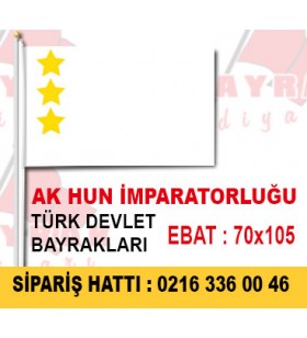 Ak Hun İmparatorluğu Bayrağı 70x105
