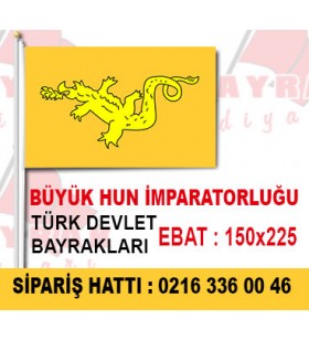 Büyük Hun İmparatorluğu Bayrağı 150x225