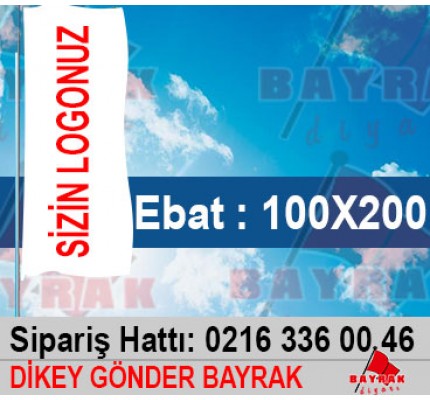 Dikey Gönder Bayrak 100X200